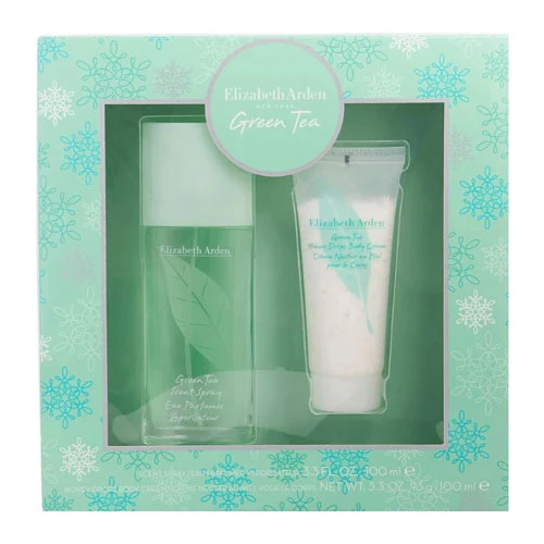 SET ELIZABETH ARDEN GREEN TEA WOMEN ( 2 PC ) 3.3 OZ SCENT SP / 3.3 OZ BODY CREAM / 85805255817