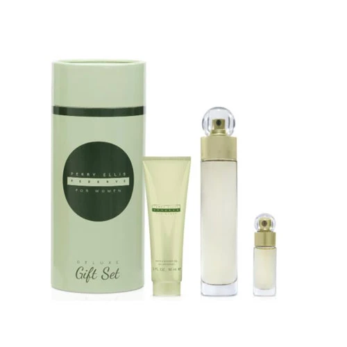 SET PERRY ELLIS RESERVE WOMEN ( 3 PC ) 3.4 OZ EDP SP/3.0 GEL / MINI  / 844061016347