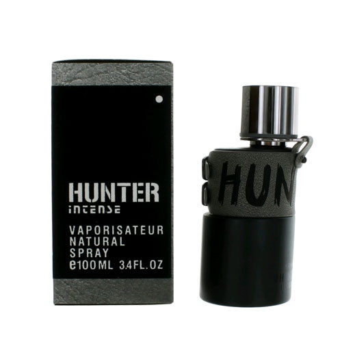 Perfumes Wholesale Armaf Hunter Intense Men 3.4oz EDP perfume bottle and box, 100ml, black color, silver cap.