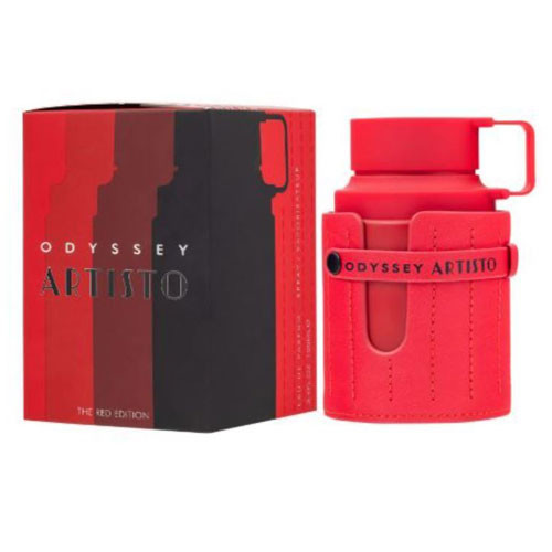 Perfumes Wholesale ARMAF Odyssey Artisto The Red Edition men's 3.3oz EDP perfume bottle and box, 100ml, red.