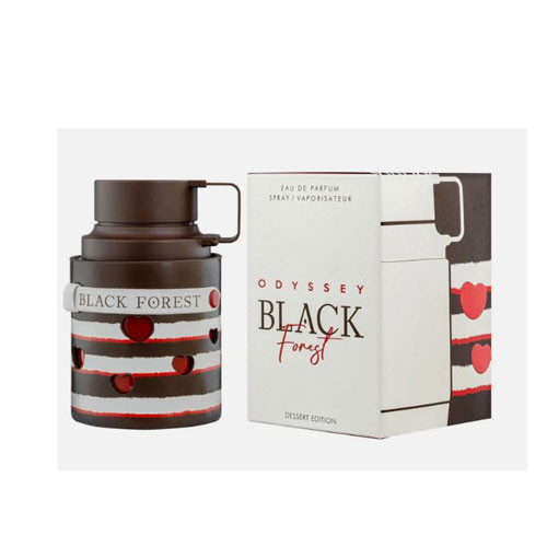 Perfumes Wholesale ARMAF Odyssey Black Forest Desert Edition Men 3.4 EDP 100ml dark brown bottle and packaging.