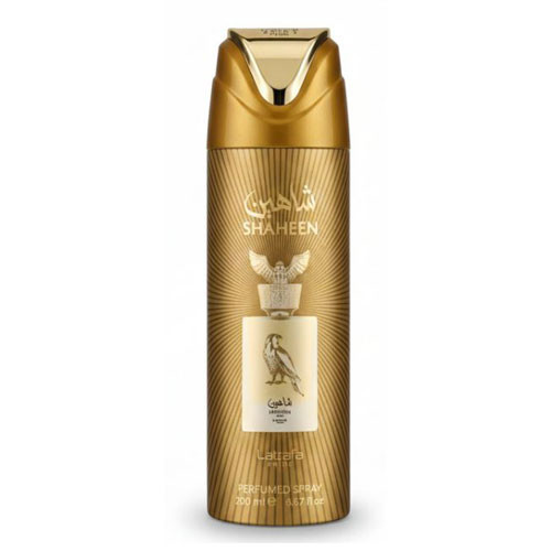 BODY SPRAY LATTAFA SHAHEEN GOLD UNISEX  6.7 OZ / 6298043161404