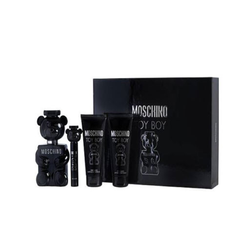 SET MOSCHINO TOY BOY MEN ( 4 PZ ) 3.4 OZ EDP SP / 3.4 OZ AS BALSAM/ 3.4 OZ SG/ 0.33 OZ EDP SP / 8011003903351