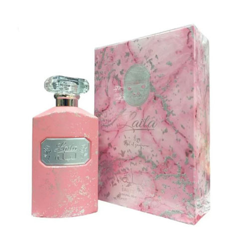 Perfumes Wholesale ARD AL ZAAFARAN Laila Women 3.4 EDP perfume bottle and box 100ml pink marble design.