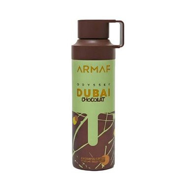 Perfumes Wholesale Armaf Dubai Chocolate Men body spray, 6.8 oz, UP-ARMF-304, Armaf brand, brown bottle, green label.