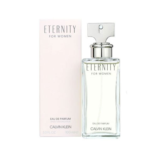 Perfumes Wholesale Calvin Klein Eternity Women 3.4 EDP perfume bottle and box, 100ml, UP-CALK-39, clear glass.