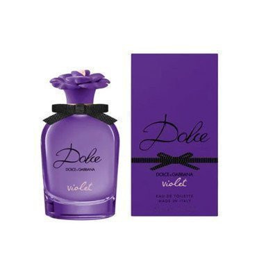 Perfumes Wholesale Dolce Violet perfume by Dolce & Gabbana, 2.5 oz EDT, purple bottle with black bow.