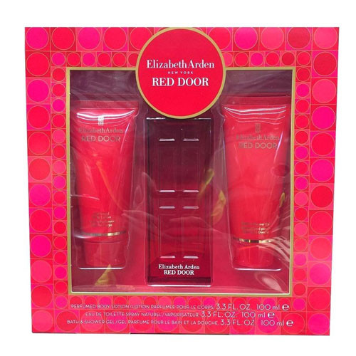 Perfumes Wholesale Elizabeth Arden Red Door Woman Gift Set, 3.4oz EDT, 3.4oz Body Lotion & Shower Gel.
