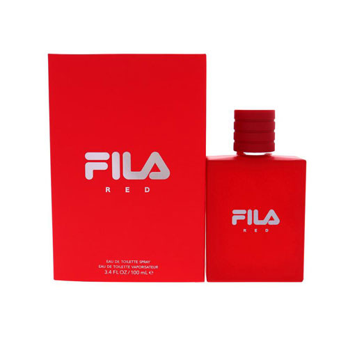 Perfumes Wholesale FILA Red men's 3.4 oz EDT perfume bottle and box, 100ml, by FILA, red color.