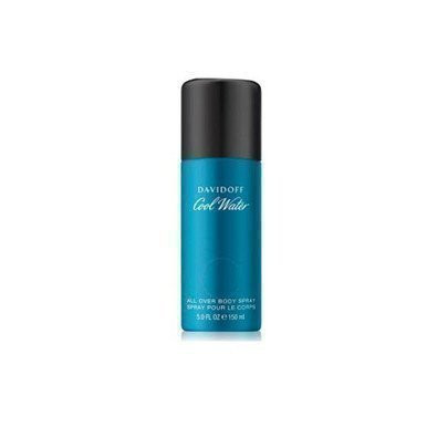 Perfumes Wholesale Davidoff Cool Water Men body spray, 5 oz, blue and black bottle, 150ml, cool water fragrance.