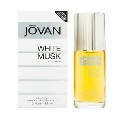 Perfumes Wholesale Jovan Musk White Men 3.0 oz EDC, 90ml, UP-JOV-07, Jovan Musk, yellow bottle, white packaging.