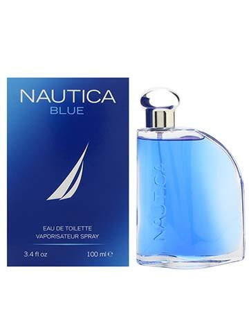Perfumes Wholesale Nautica Blue Men 3.4 oz EDT Spray, 100ml, blue perfume bottle and box.