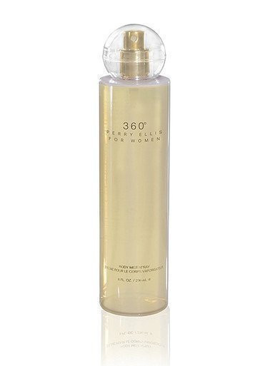 Perfumes Wholesale Perry Ellis 360 Body Mist Women 8 oz 240ml fragrance bottle clear cap transparent container.