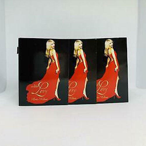 Perfumes Wholesale Paris Hilton Mini With Love Vial perfume, 1.5ml, brand packaging, red and black design, blonde portrait.
