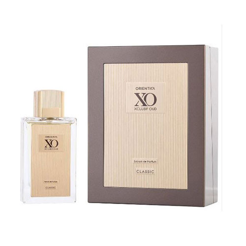Perfumes Wholesale ORIENTICA XO XCLUSIF OUD CLASSIC UNISEX 2.0 OZ perfume bottle and packaging.