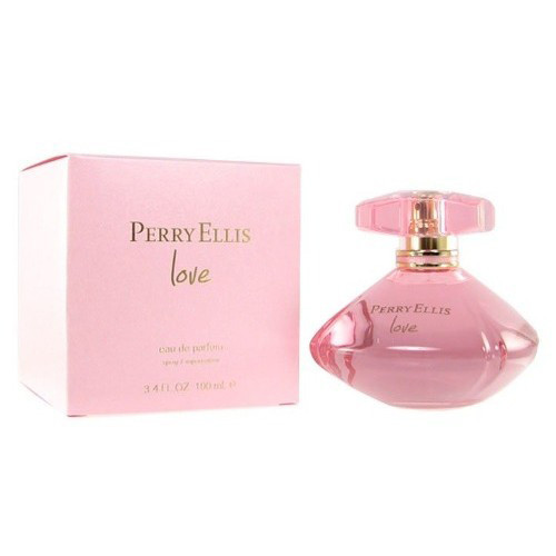 Perfumes Wholesale Perry Ellis Love Women 3.4 oz EDP perfume bottle and box, pink color, 100ml size.