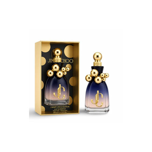 Perfumes Wholesale Jimmy Choo I Want Choo Women Limited Edition 3.4 oz EDP perfume bottle and box.