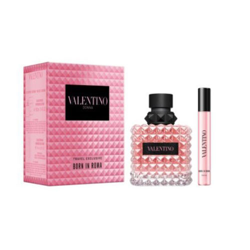 Perfumes Wholesale Valentino Donna Born in Roma Women 2-piece set, 3.4oz EDP & 0.34oz EDP, UPG-VAL-40.
