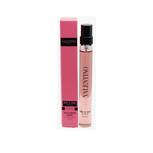 Perfumes Wholesale Valentino Born in Roma Donna Intense perfume bottle and box, 0.34 oz EDP spray.