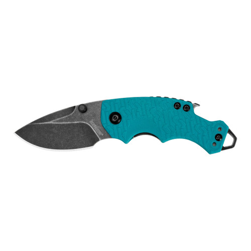 Kershaw Shuffle teal BlackWash folding knife for outdoor everyday carry