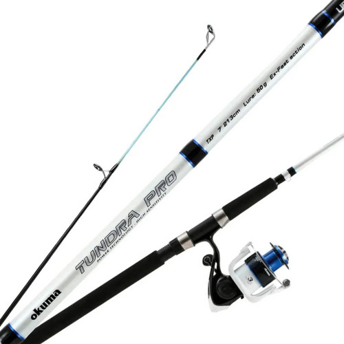 Okuma Tundra Pro heavy duty fishing rod and reel combo