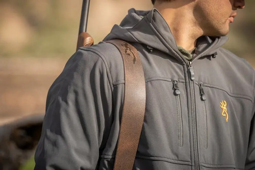 Browning Big Buckmark Leather Rifle Sling - Black