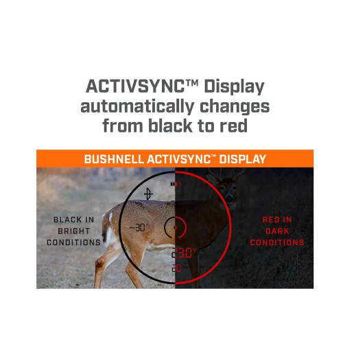 Bushnell Broadhead Laser Rangefinder - 6x24mm Archery Range Finder with ActivSync Red/Black Display #LA1500AD
