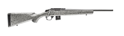 Right side profile view of a Bergara BMR Steel bolt-action rimfire rifle on a clean white background