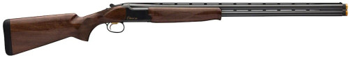 Browning Citori CXS 12 gauge over under break action shotgun featuring a 28 inch blued steel barrel and a polished walnut stock.