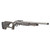 Ruger American Rimfire Target bolt action assembly close up displaying 60 degree bolt throw clearance, cocking indicator, and factory one piece aluminum scope rail