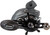 Angled view of Okuma CW-354DA low profile trolling reel showing compact baitcaster design