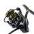 Side view of the ergonomic handle profile and gear body assembly on the Okuma Inspira ISX reel.