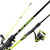 Okuma Fin Chaser X Series spinning combo featuring durable 2-piece construction and smooth reel