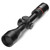 Diagonal high angle view of a matte black Burris Fullfield IV riflescope with visible side focus and magnification rings