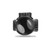 Straight-on front view looking into the clean glass objective lens of a black Burris Fullfield IV riflescope