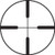 Illustration of a black Burris Heavy Plex riflescope reticle with thick outer posts tapering to fine center crosshairs