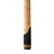 Macro view detailing the seamless transition between black composite trim and natural cork on a fishing rod grip