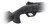 Close-up of Benelli Nova Tactical recoil pad and black synthetic buttstock