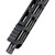 Detailed look at the tactical muzzle brake attached to the barrel of an MRA Renegade MKII straight-pull rifle.