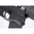 Detailed close-up view of the safety selector and trigger group on a black MRA Renegade MKII rifle chassis.