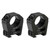 A pair of black Vortex Sport 1-inch high riflescope rings positioned together from a front-three-quarter angle