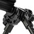 Close-up angled view of MDT CKYE-POD bipod legs and central hub showing large textured main tension control knob