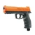 Right profile view of an orange and black HDP 50 Home Defense Pistol isolated on a clean white background