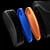 Exploded view of Stoeger RX20TAC interchangeable buttstock spacers in black, blue, and orange on a dark background