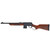 Left profile view of a Henry Supreme lever-action rifle featuring a modern black anodized receiver, checkered walnut stock, and integrated iron sights.