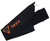 A full horizontal view of a black Tikka VCI gun sock laid flat over a white background. The long protective sleeve includes an integrated drawcord closure on the left and the orange Tikka brand logo on the right, positioned below a centered official Tikka "Second to None" branding graphic.