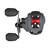Top-down overhead view of a black Quantum Invade baitcasting reel displaying the spool and frame layout