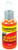 Close-up of the yellow brand label on a Traditions performance firearms muzzleloading solvent bottle