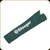 Stoeger 52 inch green knitted gun sock with white branded logo lying diagonally on a white background