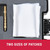 Product highlight displaying a pack of square white cotton cleaning patches next to a brass cleaning component